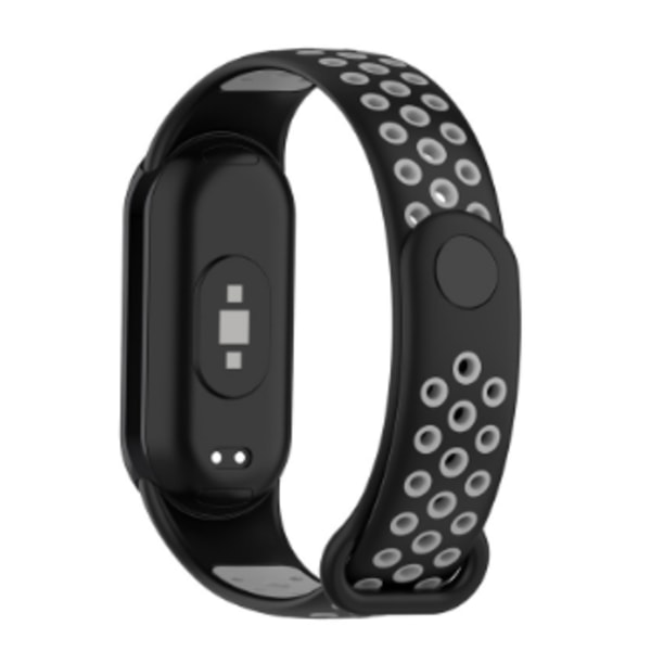 Silikonrem för Xiaomi Mi Band 8 Svart+grå