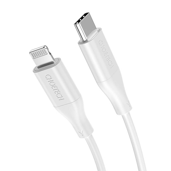 Kaapeli Choetech IP0040 USB-C Lightning PD18/30W 1,2m (valkoinen)