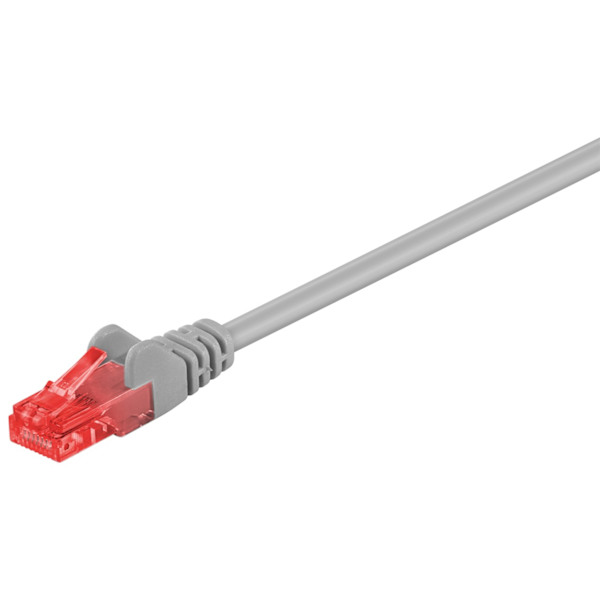 CAT 6 patch-kaapeli, U/UTP, harmaa