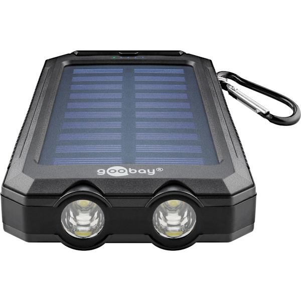 Utomhus solar powerbank 8.000 mAh Svart, Blå