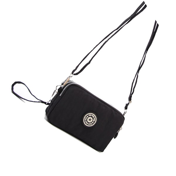 Crossbody-telefontaske til smartphones op til 6,3 tommer Sort