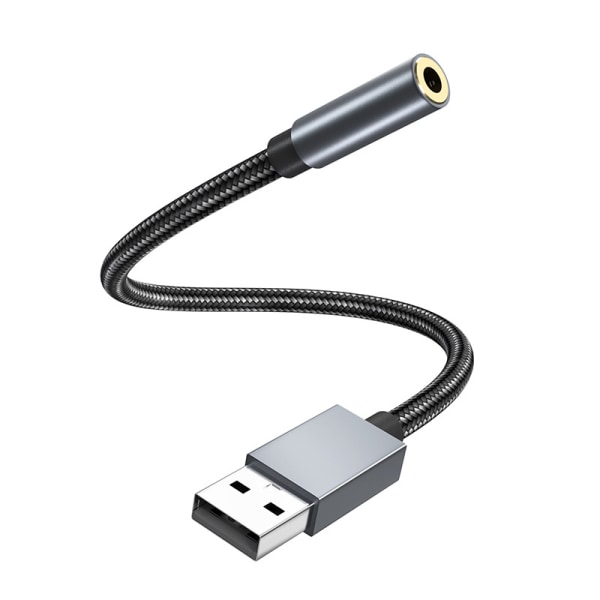 INF USB till 3,5 mm (hona) ljudadapter Grå