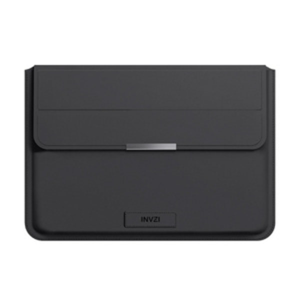 INVZI läderfodral / skal med stativfunktion för MacBook Pro/Air 13"/14" (svart)