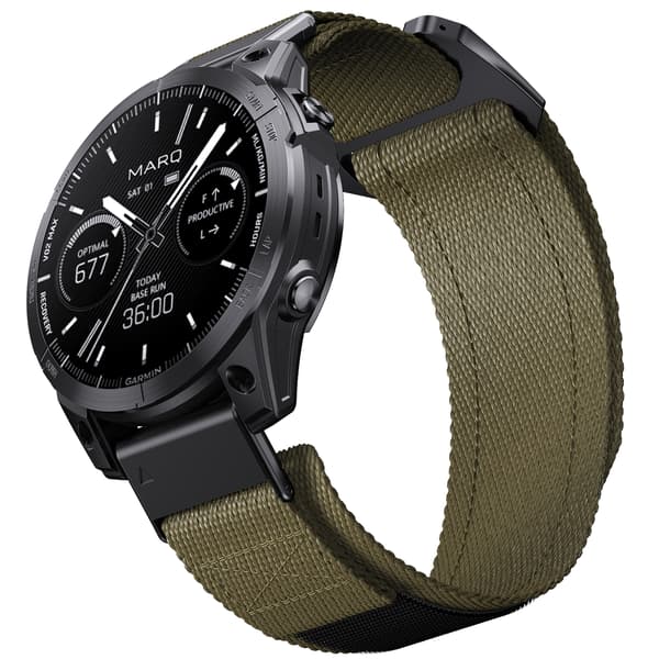 Quick Release 26mm Vævet Nylonrem til Garmin-ure Green Green