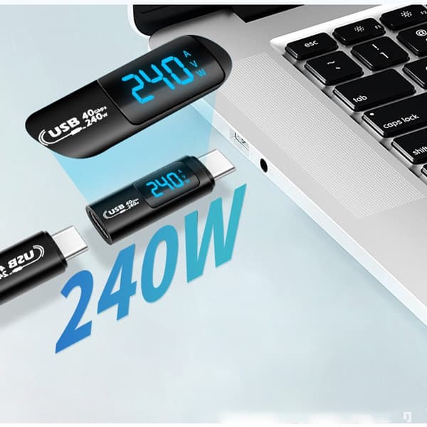 240W USB 2.0 Digitaalinen näyttöadapteri Grey Grey