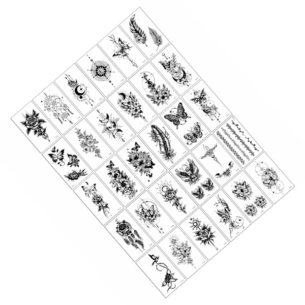 Chica temporära tatueringar - 30 unika designer