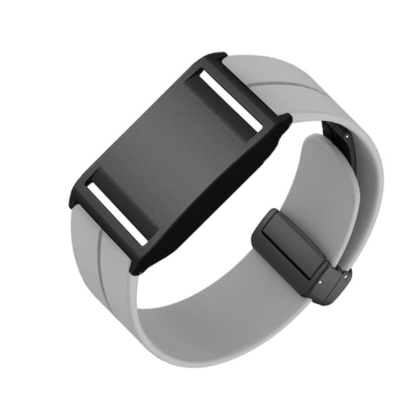 Silikone udskiftningsrem med foldbart magnetspænde kompatibel med Polar Loop - flere farver, 24cm x 2cm Gray Gray