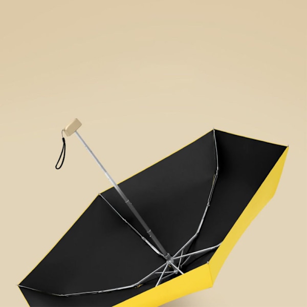 Sun&Rain Paraply, 5-foldet Pocket Paraply Gul