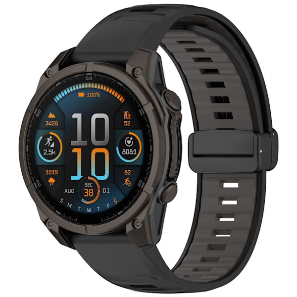 Urrem til Garmin Smartwatch Sort+grå 22 mm