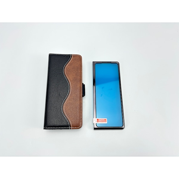 Samsung Galaxy Z Fold-fodral med korthållare och stativ Model 5 Svart