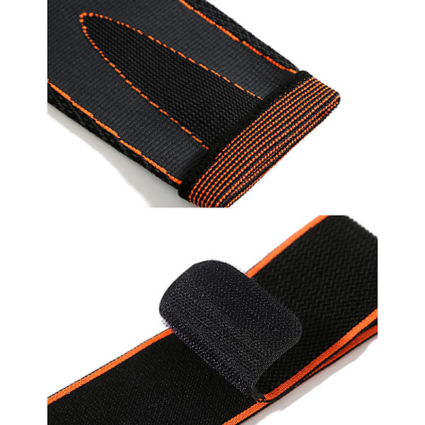 Fleeceknäärmar (1-par) Svart+orange XXL