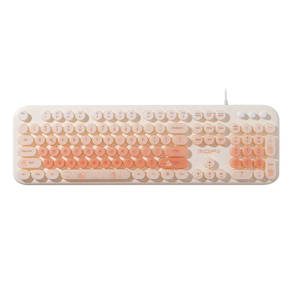 MOFII trådbundet tangentbord med bakgrundsbelysning Love Me (beige)