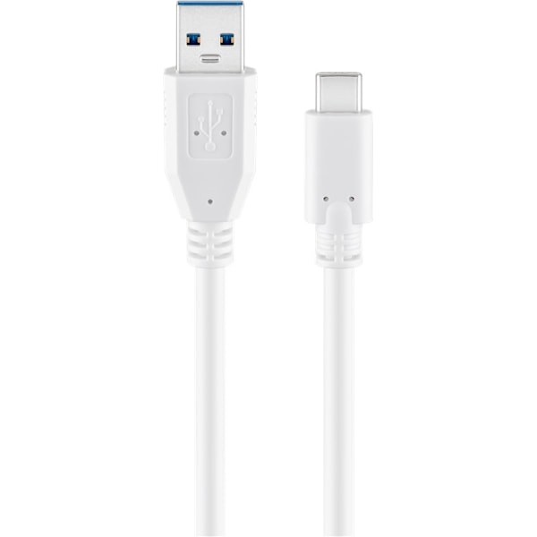 USB-C™ - USB A 3.0 -kaapeli, valkoinen
