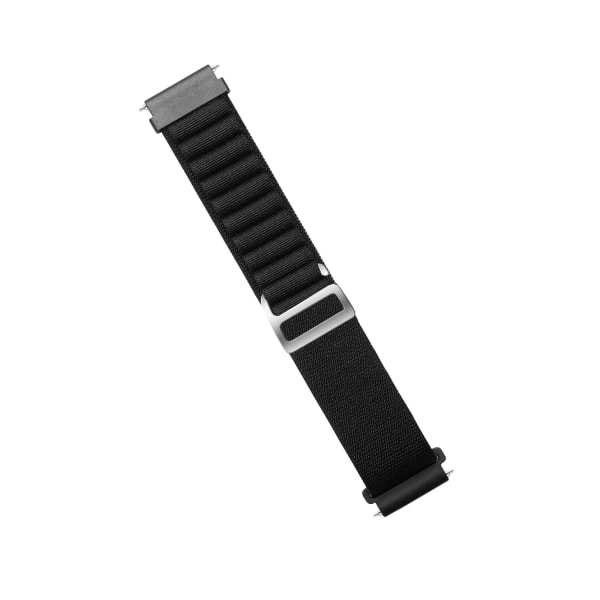 Klockarmband flätad nylon Samsung Galaxy Watch 5 / Watch 5 Pro, Samsung Galaxy Watch 4 40 mm / 44 mm Svart 20 mm