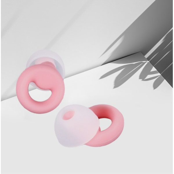 Brusreducerande öronproppar - Rosa silikon, 1 par