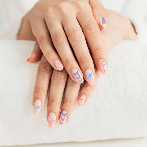 Glitter Nail Art Stickers - 6 stk. Model 2