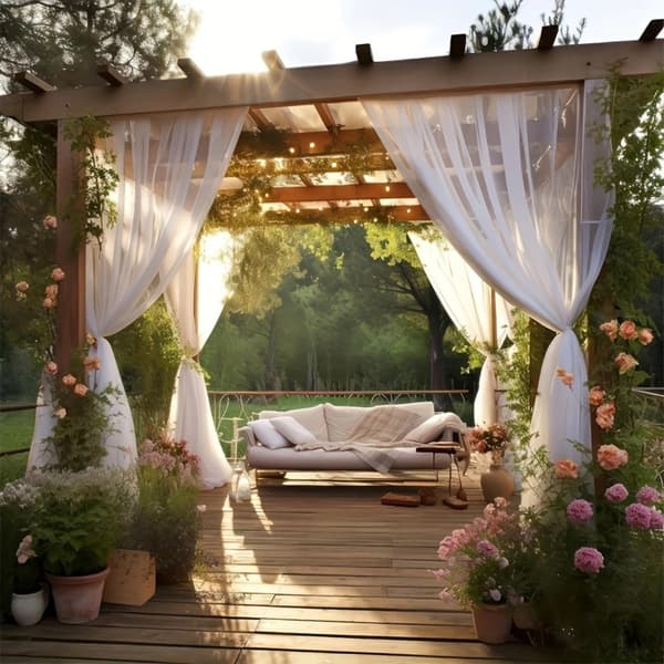 Polyester myggenet 2.4m x 6m - foldbart uden ramme til have, pavillon, seng og camping, åndbart insektnet, let at transportere
