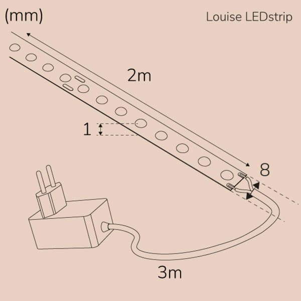 Louise Ledstrip kit COB-LED DOT IP20 2m??? 3000K???