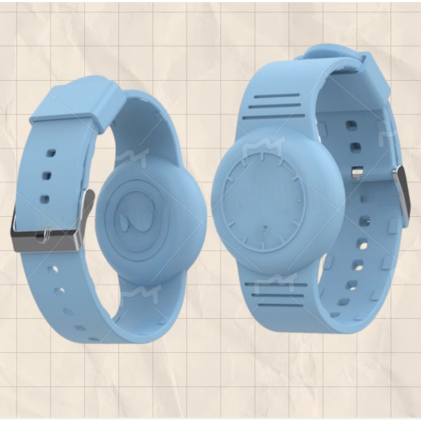 Silikone AirTag Armbånd Beskyttelsesetui Blå