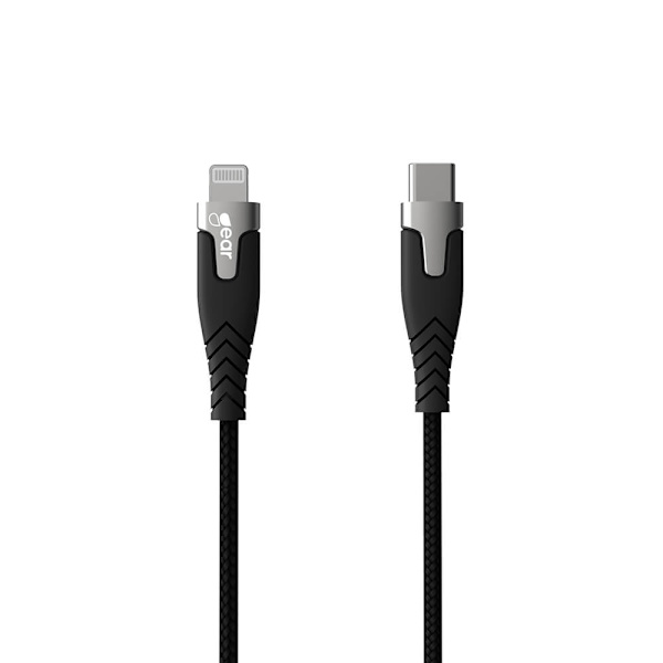 GEAR Laddkabel PRO USB-C till Lightning C94 1.5m Svart Kevlarkab