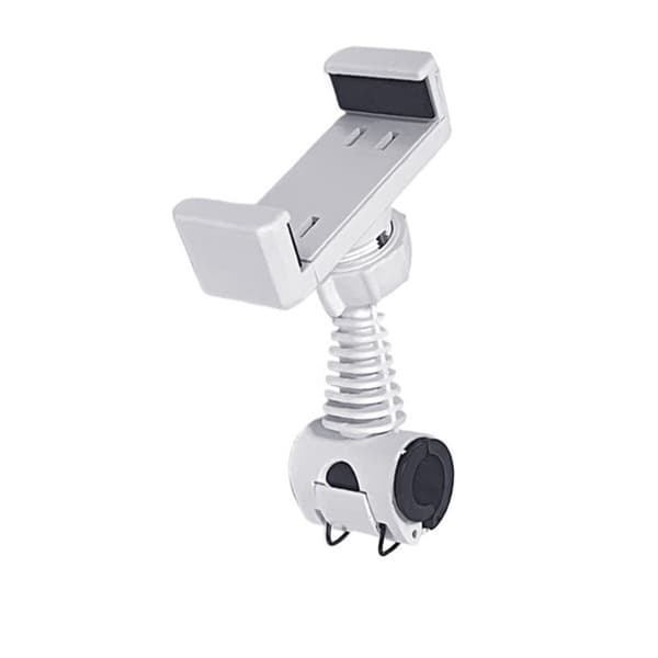Live streaming-fäste för telefon och kamera, expanderbart enkelplatsfäste för studio och vlogg, 2-pack ABS-klämma med multi-vinkel White White