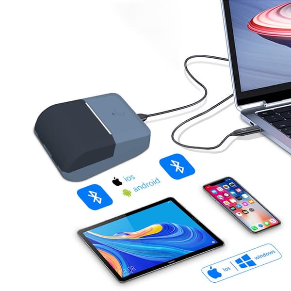 Højhastigheds Termisk Etiketprinter - Bærbar, Bluetooth & USB-tilslutning, 48mm Udskrivningsbredde