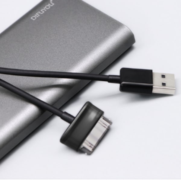 INF 30 pin USB-kabel laddkabel/datakabel, kompatibel med Samsung P1000/N8000/N8010 Samsung P1000 Svart 1 m