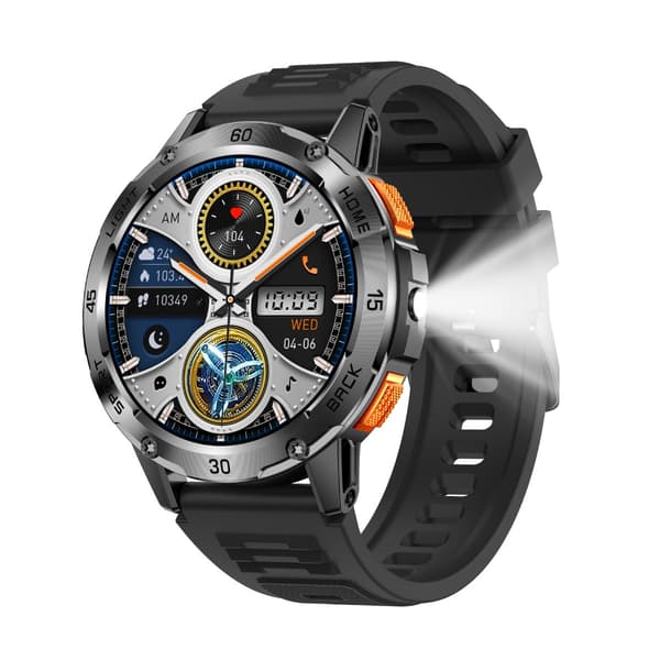Multifunktionell Smartwatch med Hälsoövervakning och Bluetooth-samtal, kompatibel med Android & iOS Black Black