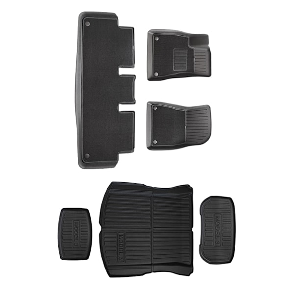 2023-2024 Tesla Model 3 Golvmattor Set - TPE Material Vänsterstyrd