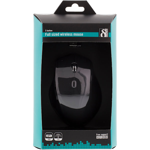 Wireless optical mouse 5button 1600 DPI USB nanoreceiv 10m