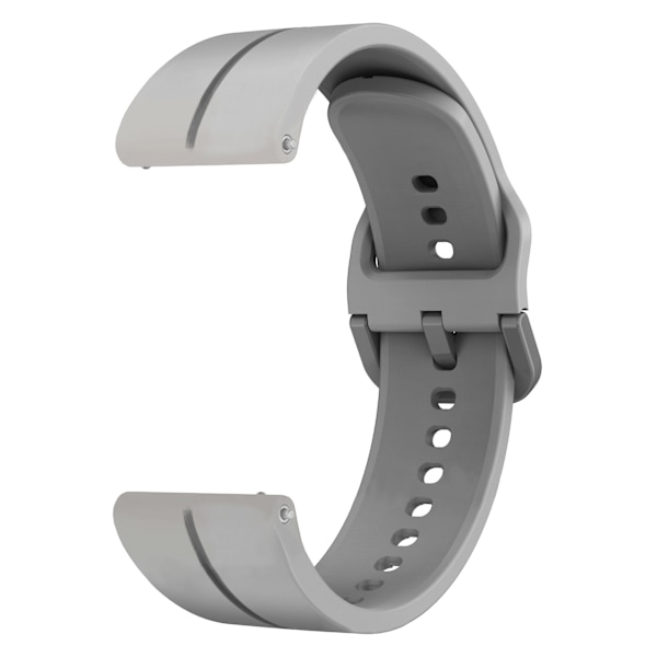 Klockarmband 20 mm i Silikon Samsung Galaxy Watch 4 40 44mm/4 Classic 46 42 mm 2021, Garmin Vivoactive 3 Music/Forerunne Grå 20 mm