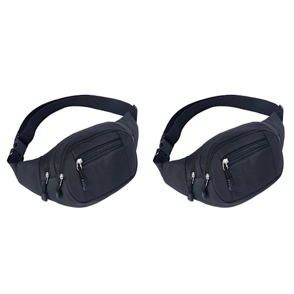 INF Midjeväska med flera fack Svart 2-pack