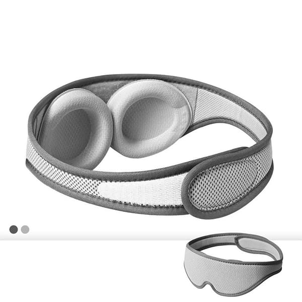 Justerbar 3D Sovemaske - Separat Øjenhule Design DarkGrey DarkGrey
