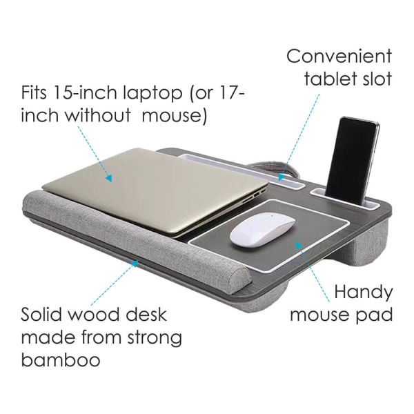 Laptopställ för Knät Högerhänt Version Grå