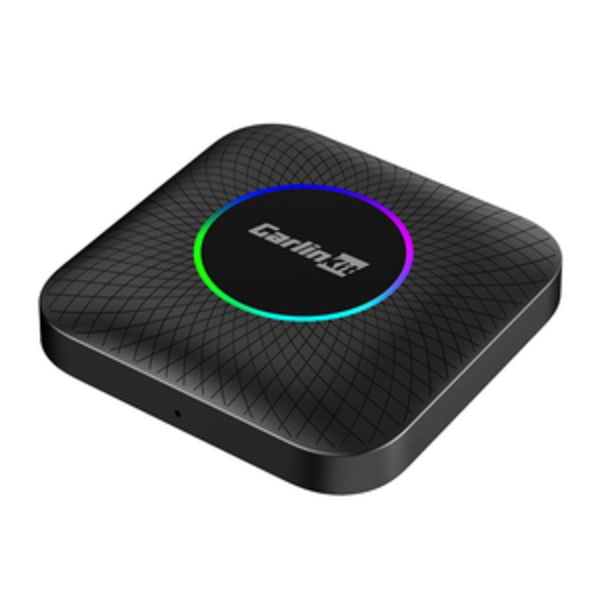 Carlinkit TBOX PLUS LED trådløs adapter, 4G/64G, Apple Carplay/Android Auto (sort)