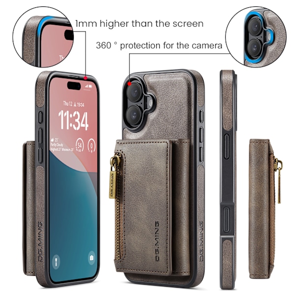 Magnetiskt Plånboksfodral för iPhone 16 Plus