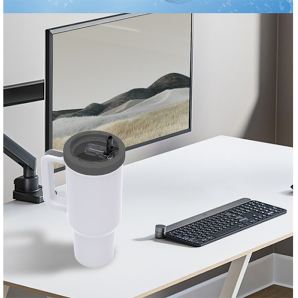 Stanley IceFlow 40 oz tumblerlåg med foldbart sugerør Sort