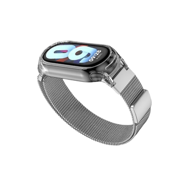 Urrem til Xiaomi Mi Band med gennemsigtigt etui Xiaomi Mi Band 3/4/5/6 Sølv