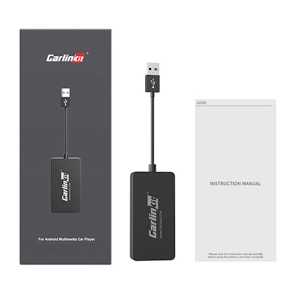 Carlinkit CCPA langaton sovitin Apple Carplay/Android Auto (musta)