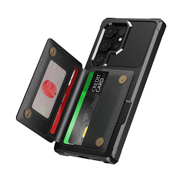 Elegant sort etui til Samsung S24 Ultra - Magnetisk & Beskyttende