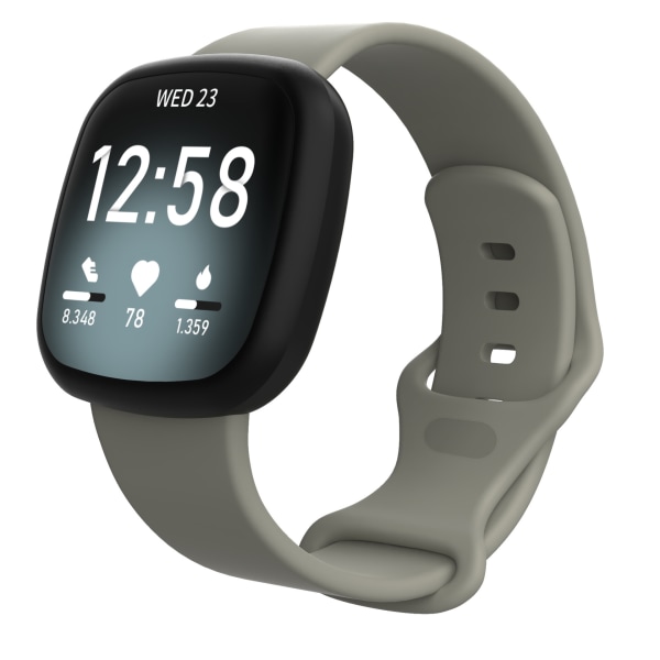 Klockarmband för Fitbit Versa4/Fitbit Versa3/Fitbit Sense/Fitbit Sense2 Grå S
