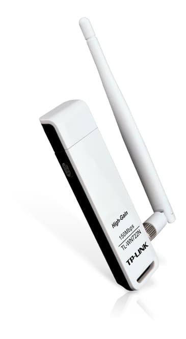 USB adapter, 150Mbps, 802.11n, external antenna Svart, Vit