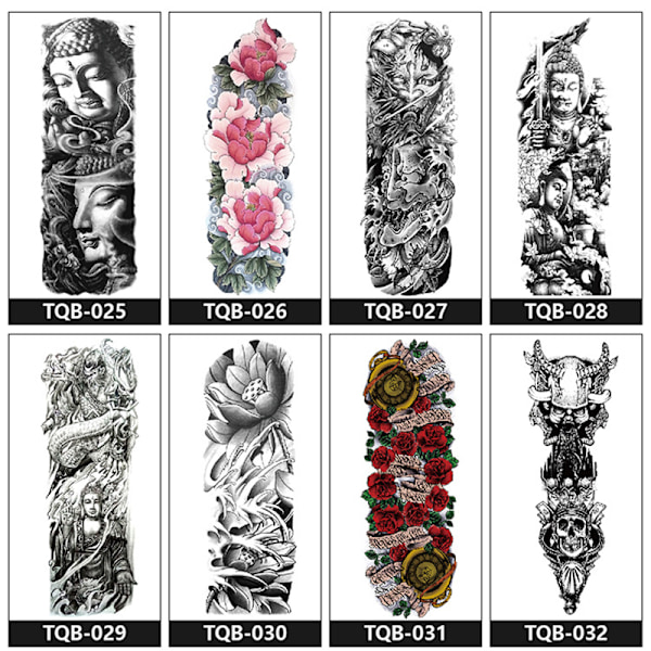 Tillfällig tatueringsdekal för hela armen 13#modell