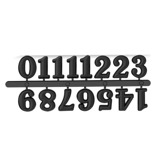 Kellon numerolevy - 2cm DIY roomalainen numerojoukko Black Black
