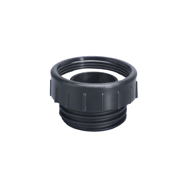 IBC tankadapter 62 fine thread til 60 coarse thread, kompatibel med Schutz IBC-ventil, ABS sort 2-pak, lækagesikring og nem montering
