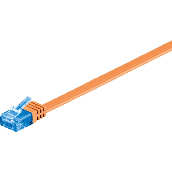 CAT 6A platt patchkabel, U/UTP, orange