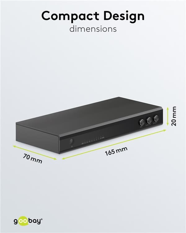 HDMI switch box 4 til 1 med lydudgang
