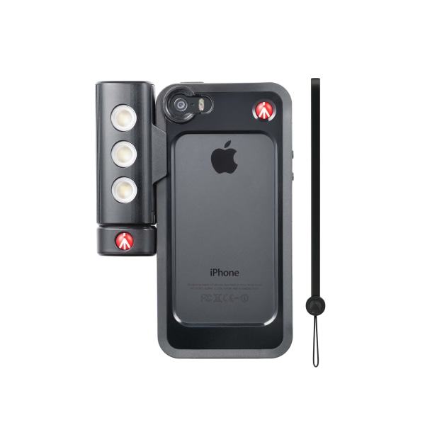 MANFROTTO Skal+LED-Belysning MKLKLYP5S Svart iPhone5