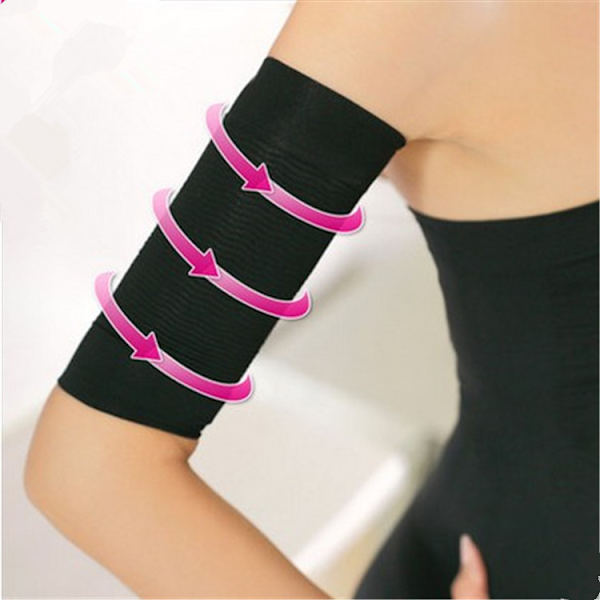 Kompressionsærmer arm shapers sportskompresser 1 par Sort S