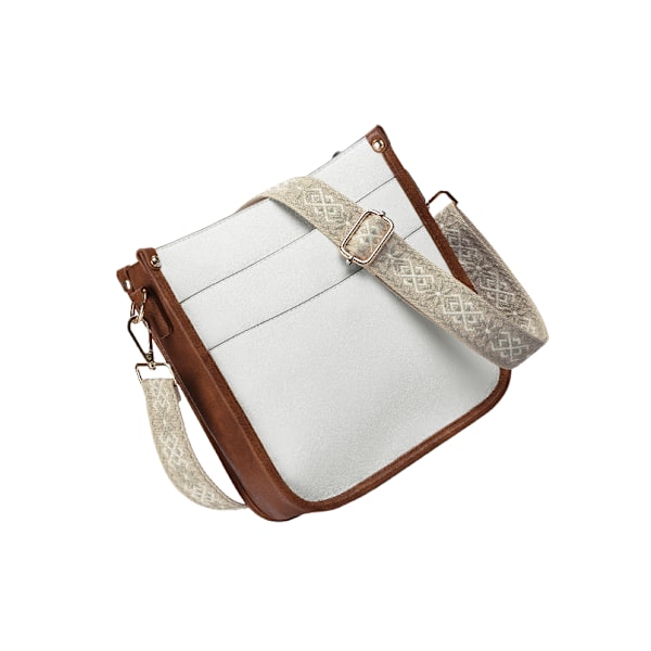 Snygg PU-väska för kvinnor: Crossbody axelväska Vit